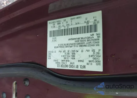 2008 Ford Explorer Limited z USA, uszkodzony, nr VIN 1FMEU75E38UA69241